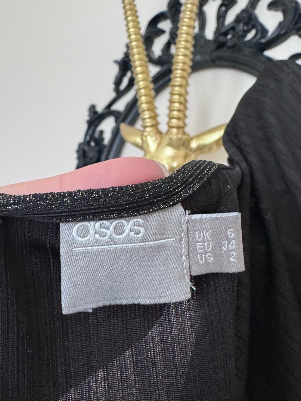 ASOS Dark Silver Black Metallic Wrap Kimono Maxi Dress - Picture 10 of 11